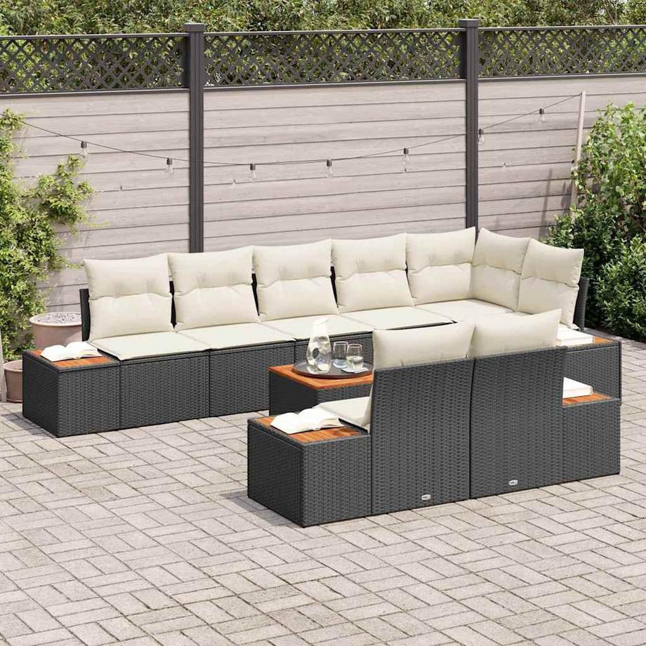 VidaXL Canapé d’extérieur poly rattan  