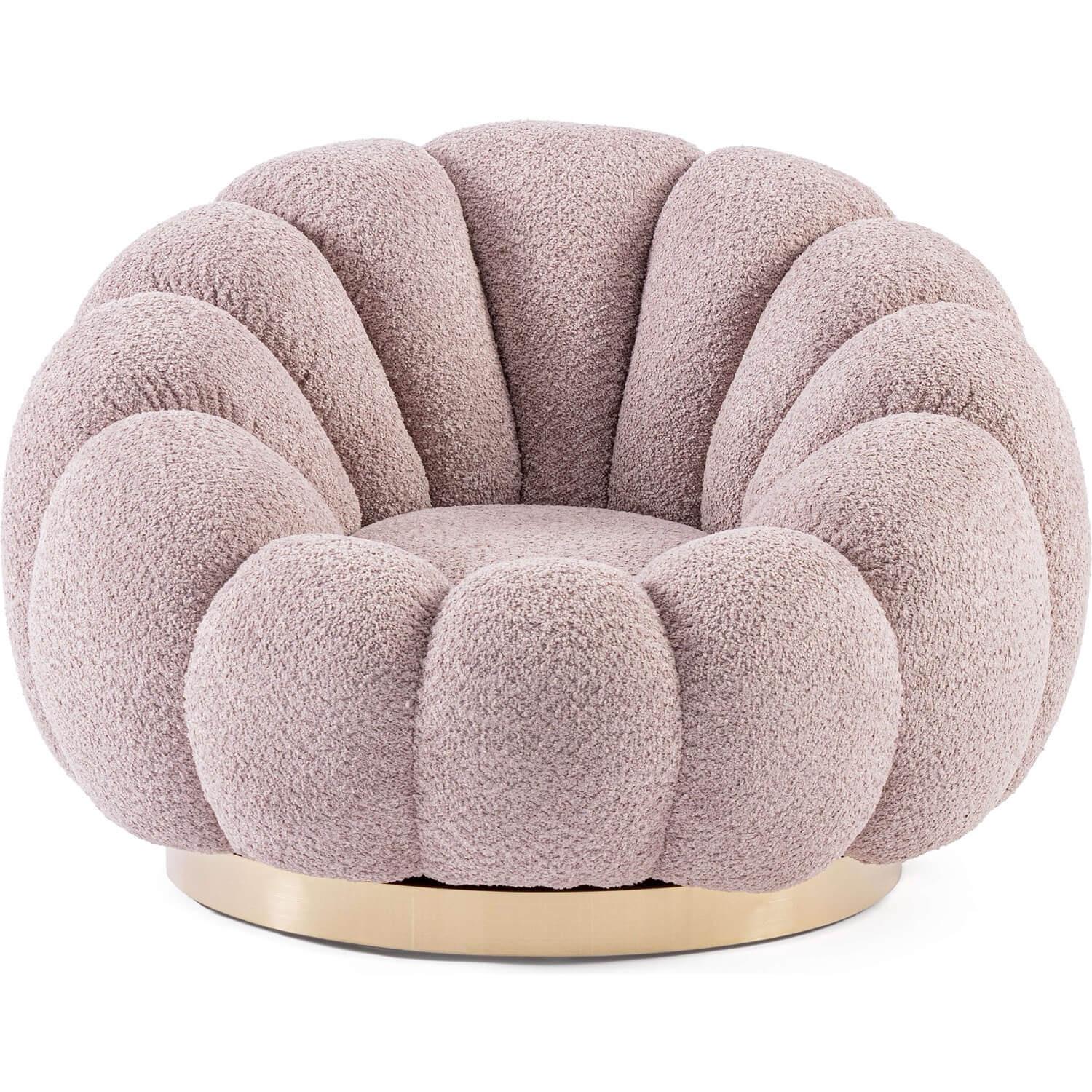 mutoni Chaise pivotante Florel vieux rose  