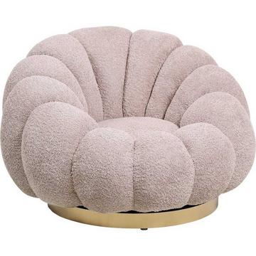 Fauteuil pivotant Florel vieux rose