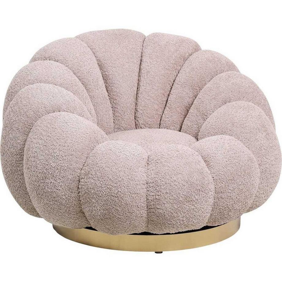 mutoni Fauteuil pivotant Florel vieux rose  