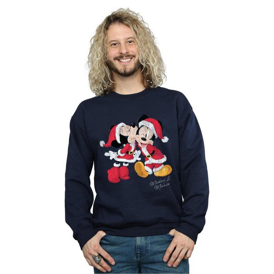 Disney Mickey e Minnie Christmas Kiss Sweatshirt  