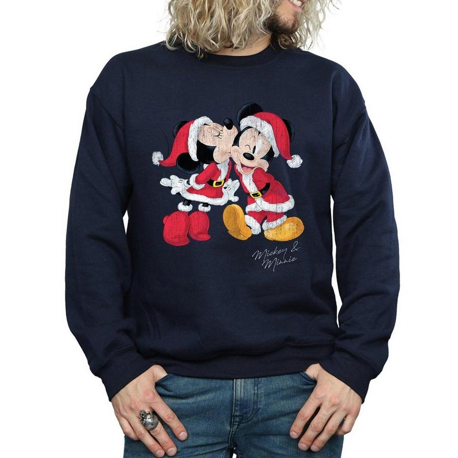 Disney Mickey e Minnie Christmas Kiss Sweatshirt  