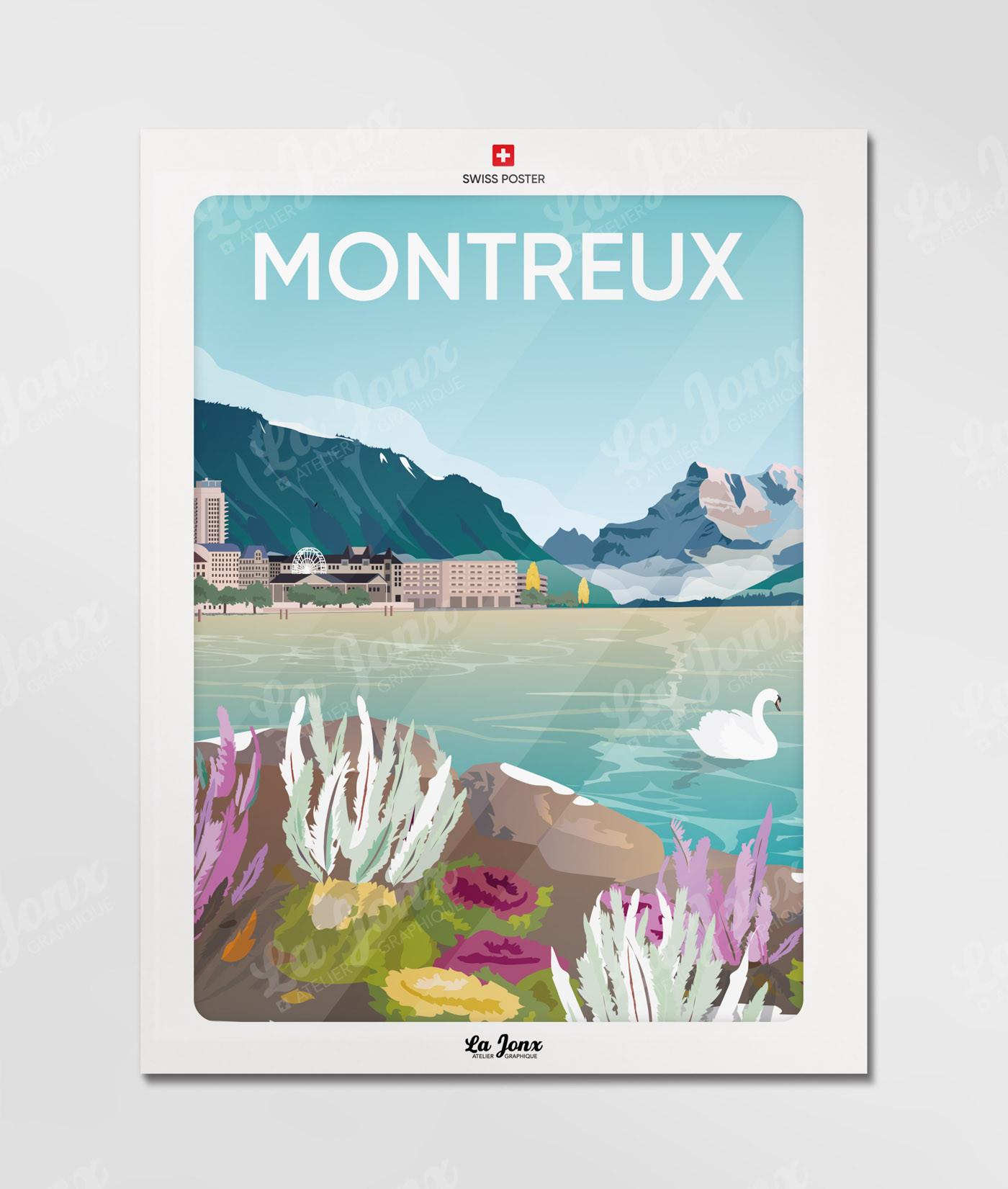 La-Jonx Hiver à Montreux - Poster  