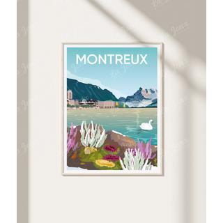 La-Jonx Hiver à Montreux - Poster  