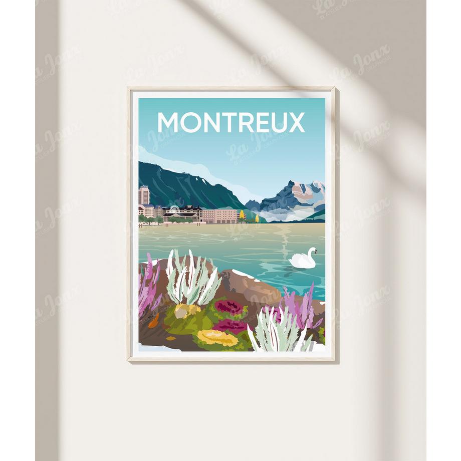 La-Jonx Hiver à Montreux - Poster  