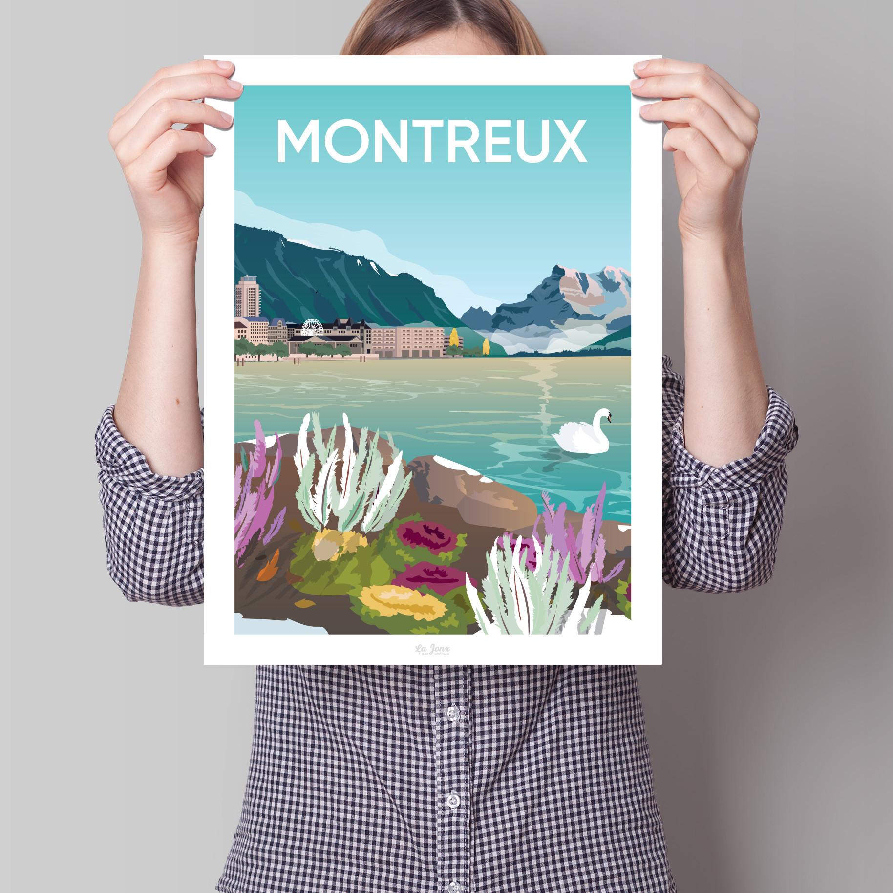 La-Jonx Hiver à Montreux - Poster  