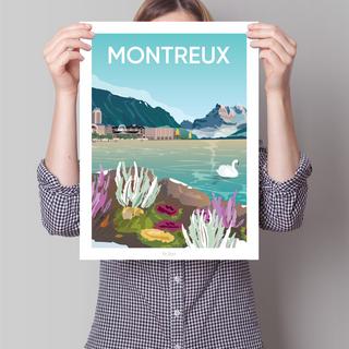 La-Jonx Hiver à Montreux - Poster  