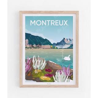 La-Jonx Hiver à Montreux - Poster  
