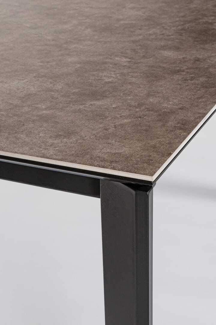 mutoni Table à rallonge Briva noir 140-200x90  