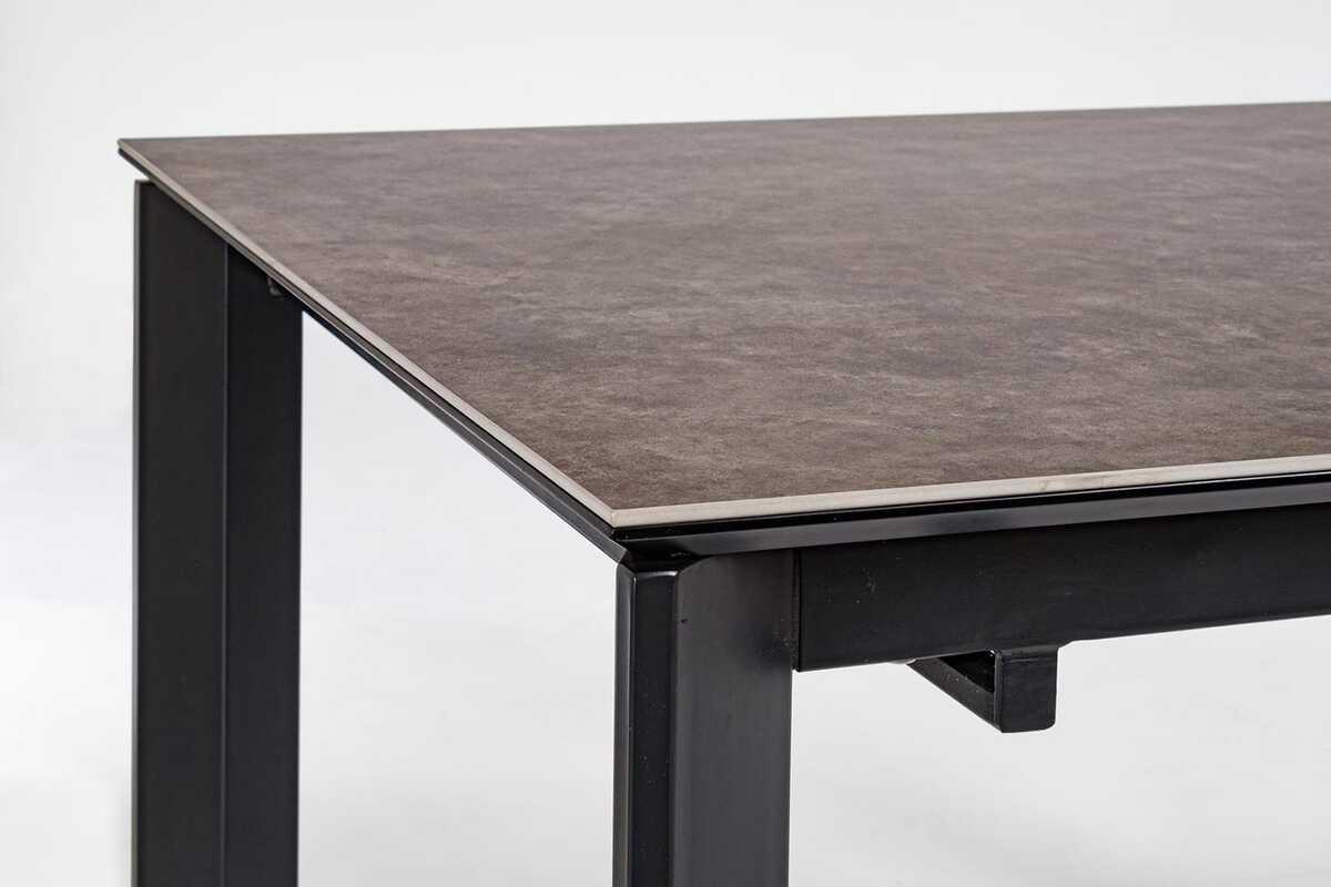 mutoni Table à rallonge Briva noir 140-200x90  