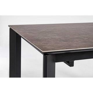 mutoni Table à rallonge Briva noir 140-200x90  