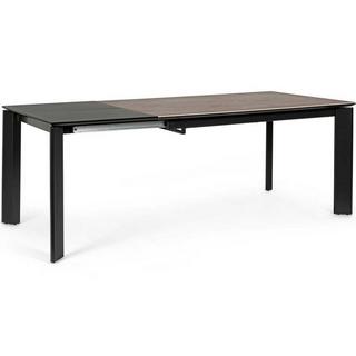 mutoni Table à rallonge Briva noir 140-200x90  