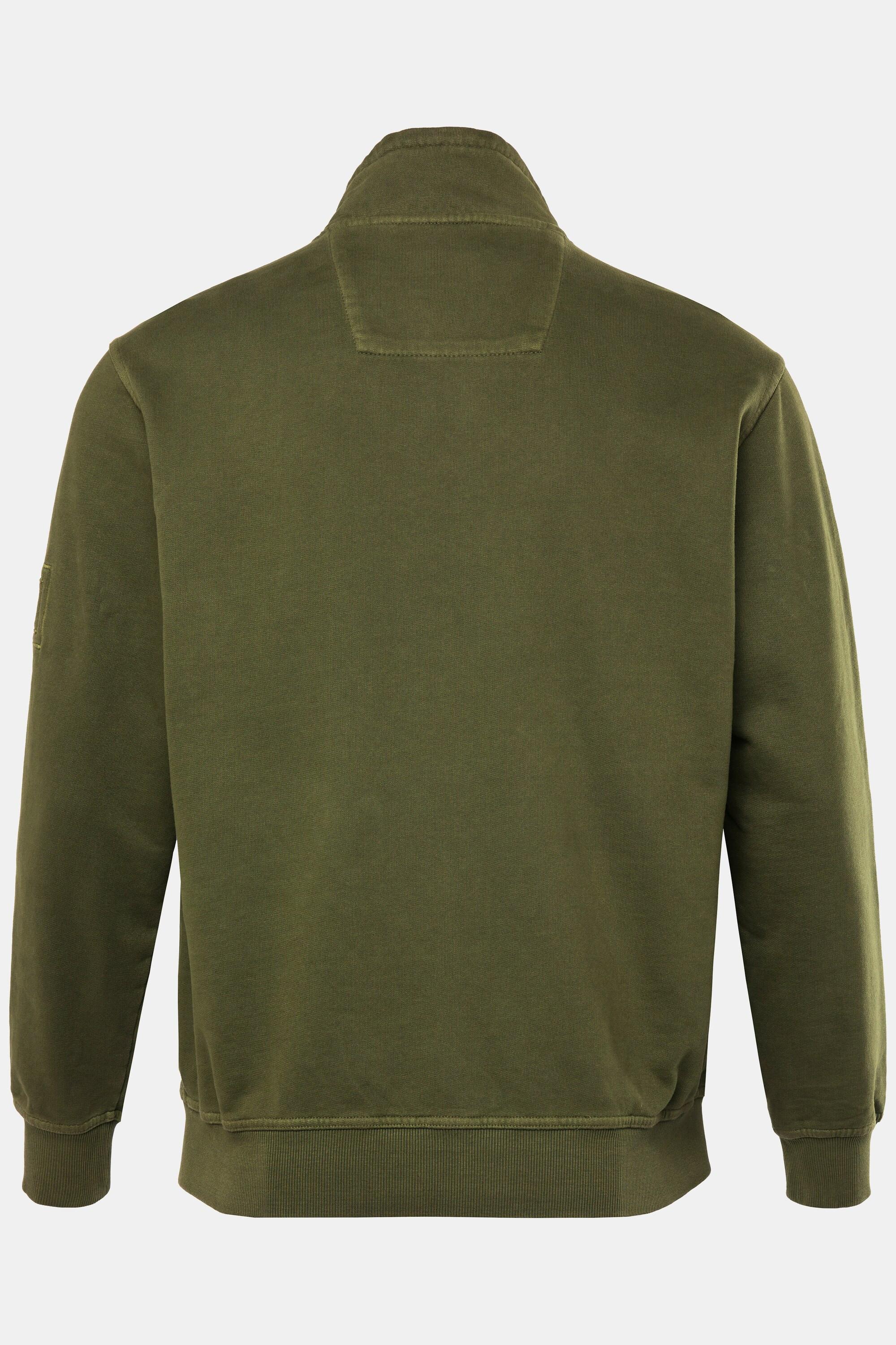 JP1880 Sweatjacke Stehkragen Badges Vintage Look  