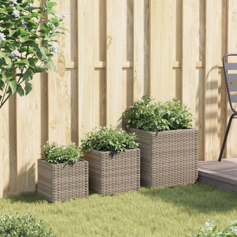 VidaXL Jardinière rotin synthétique  
