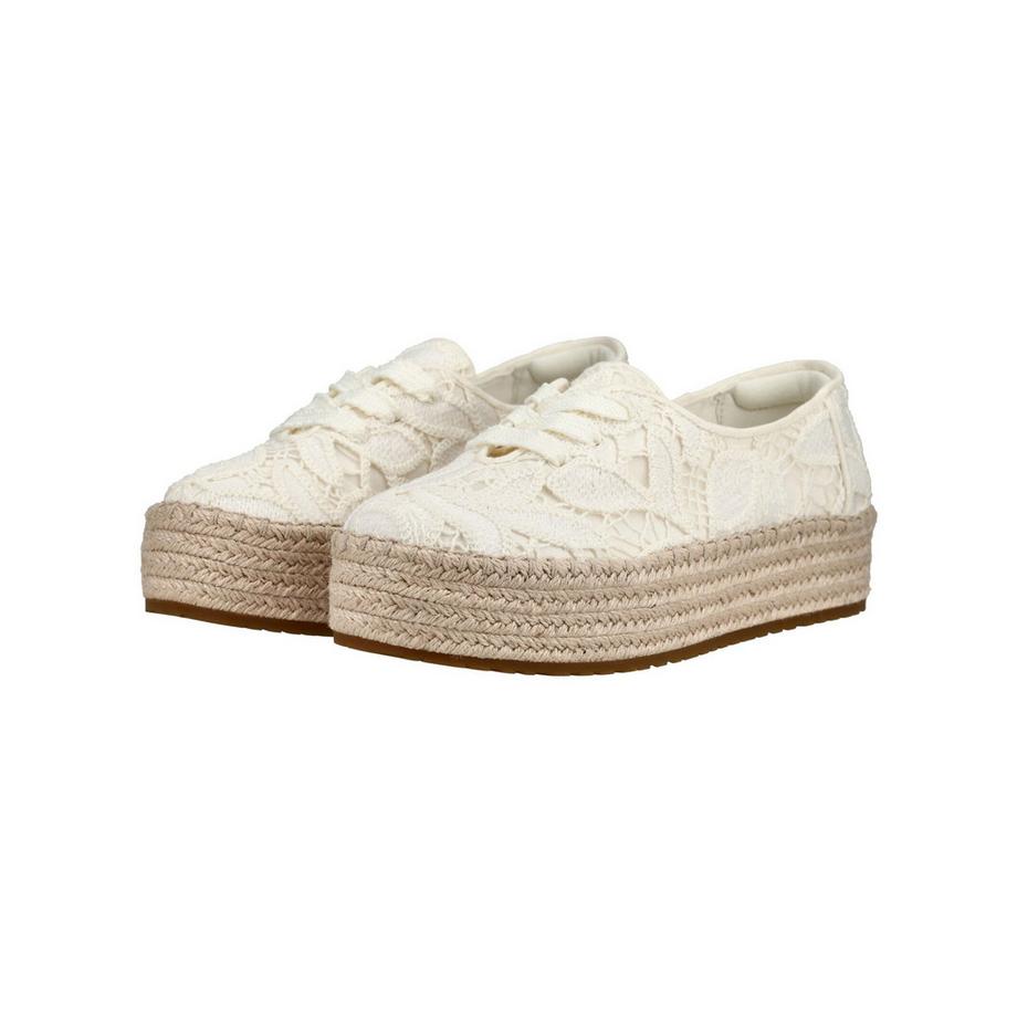 TOMS Espadrillas con Suola a Zeppa in Pizzo  