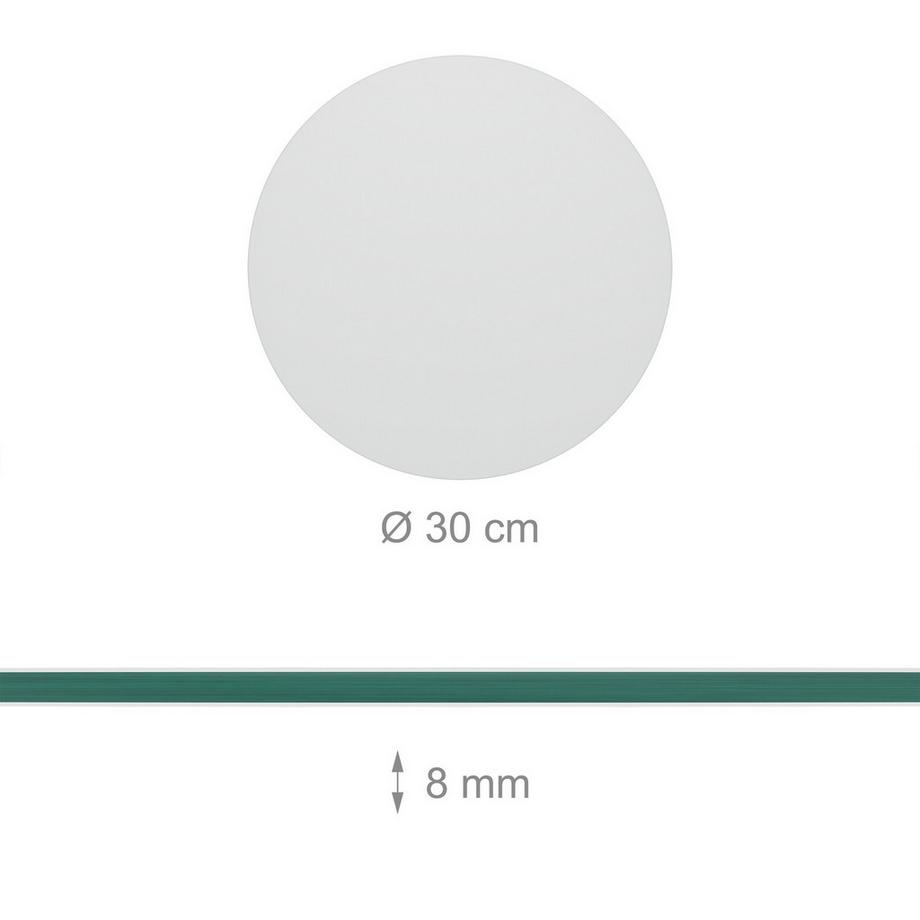 Northix Plateau de table en verre trempé  