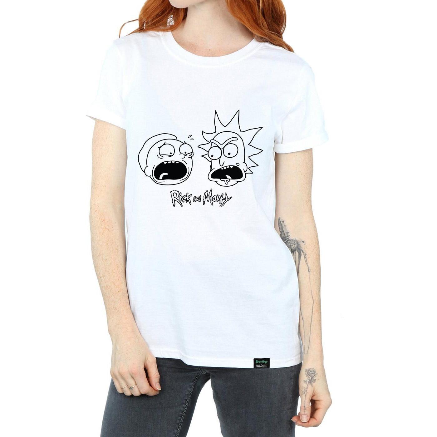 Rick And Morty Rick and Morty Screaming Faces T-Shirt  