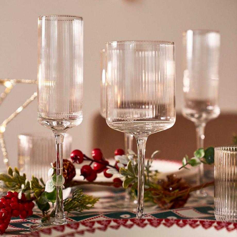 La Redoute Intérieurs  Lot de 6 verres à vin en verre strié 
