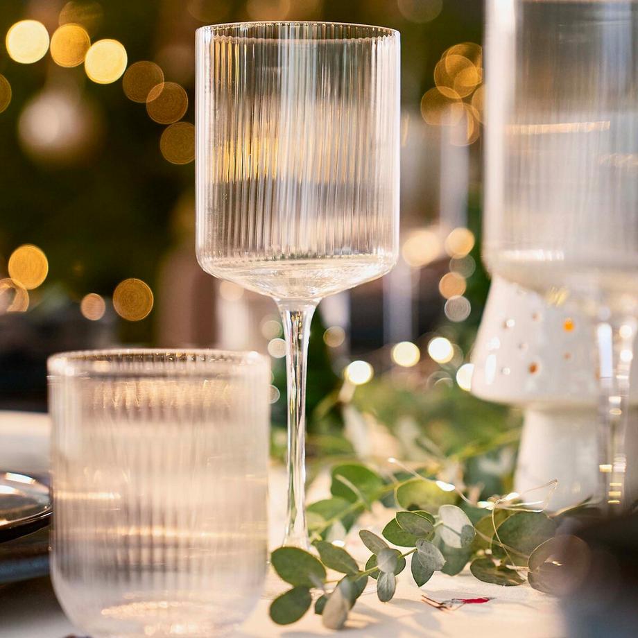 La Redoute Intérieurs  Lot de 6 verres à vin en verre strié 