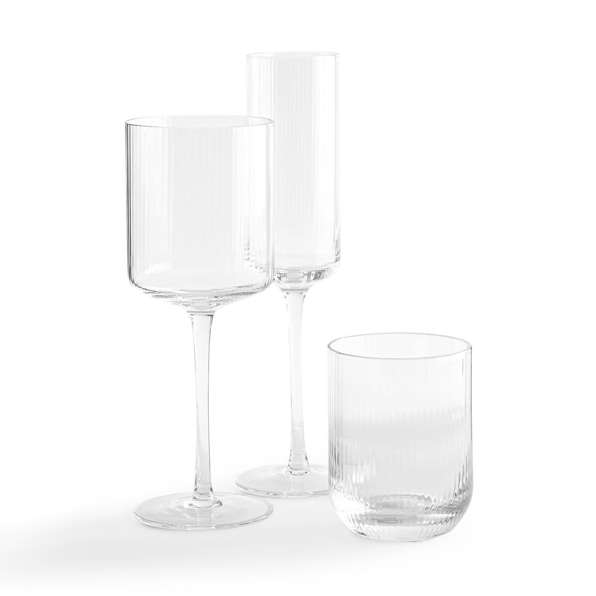 La Redoute Intérieurs  Lot de 6 verres à vin en verre strié 