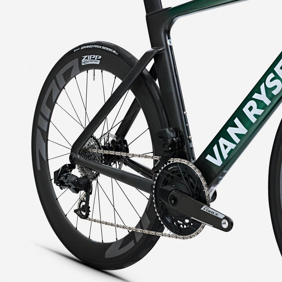VAN RYSEL  Vélo de route SRAM Force AXS E1 2x12v capteur de puissance, RCR-F PRO vert 