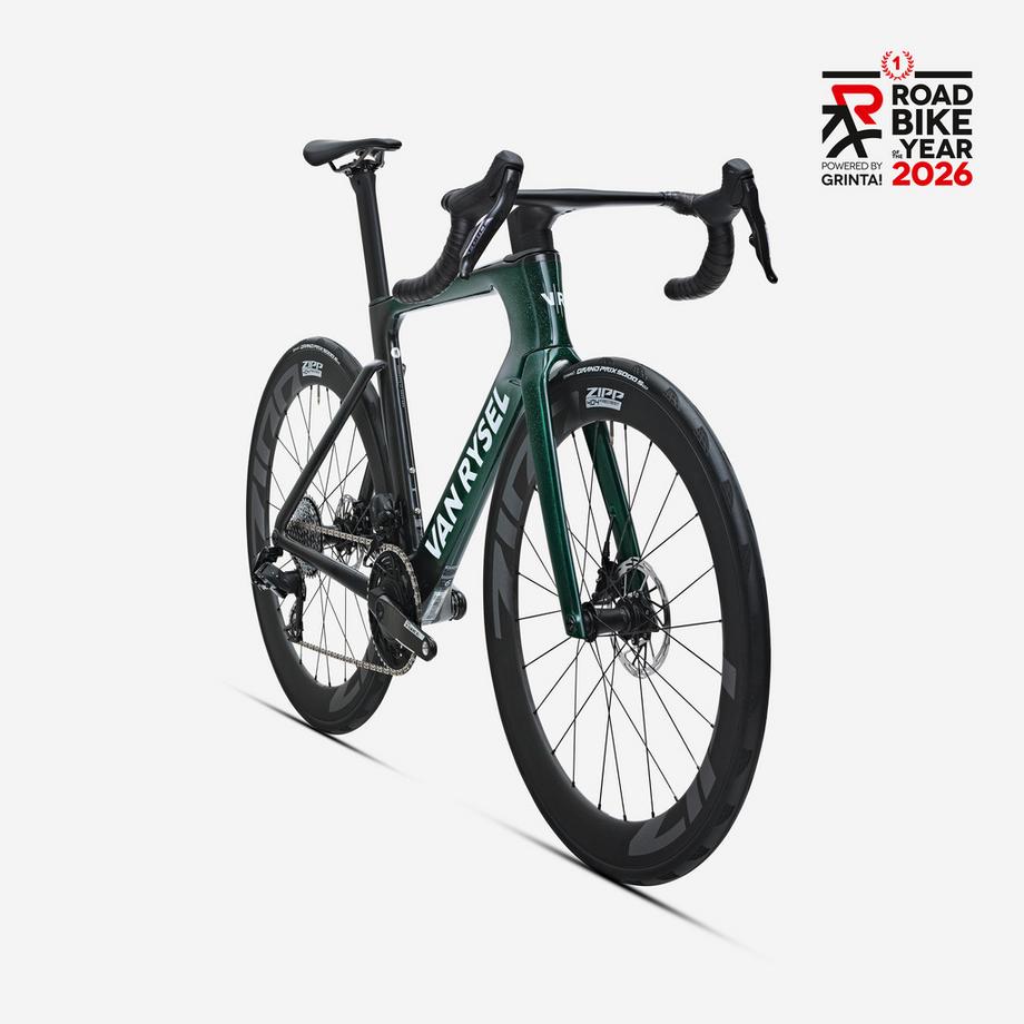 VAN RYSEL  Vélo de route SRAM Force AXS E1 2x12v capteur de puissance, RCR-F PRO vert 