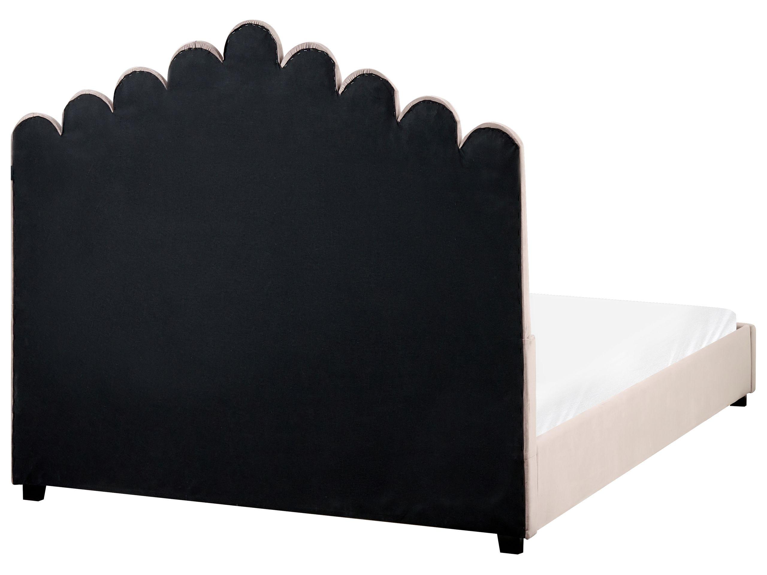 Beliani Bett mit Lattenrost aus Samtstoff Glamourös VINCENNES  