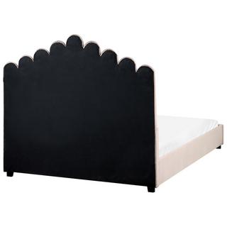 Beliani Bett mit Lattenrost aus Samtstoff Glamourös VINCENNES  
