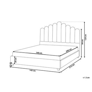Beliani Bett mit Lattenrost aus Samtstoff Glamourös VINCENNES  