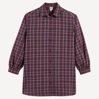 La Redoute Collections  Gerade geschnittenes Kleid mit langen Ärmeln und Karomuster 