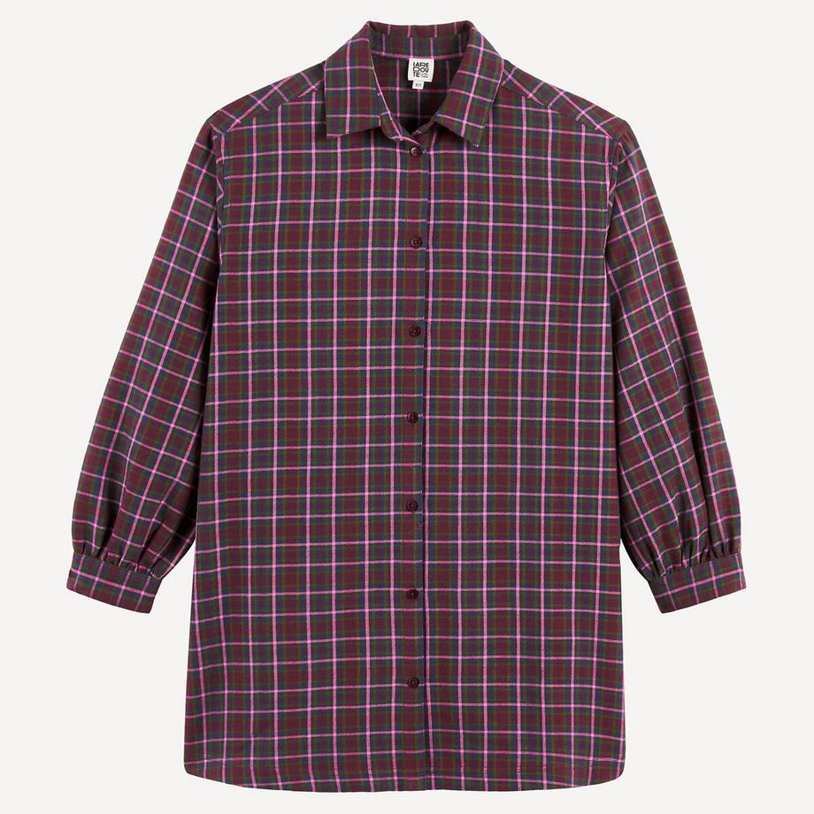 La Redoute Collections  Gerade geschnittenes Kleid mit langen Ärmeln und Karomuster 