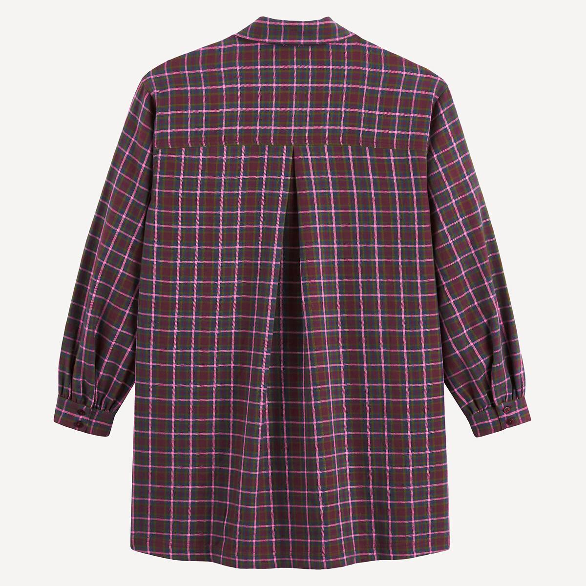 La Redoute Collections  Gerade geschnittenes Kleid mit langen Ärmeln und Karomuster 