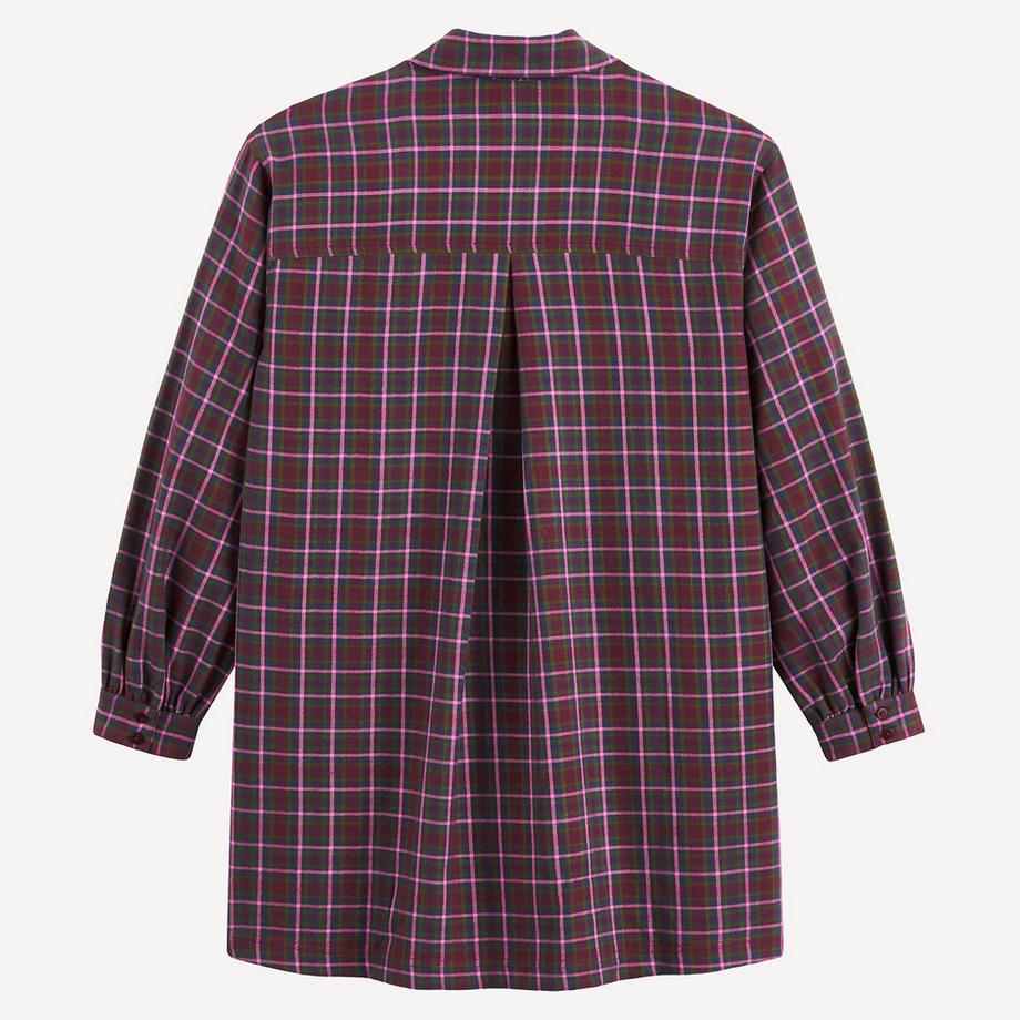 La Redoute Collections  Gerade geschnittenes Kleid mit langen Ärmeln und Karomuster 