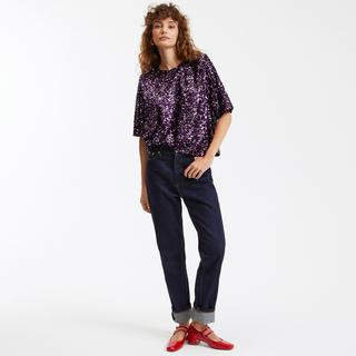 La Redoute Collections  Blouse à sequins col rond 