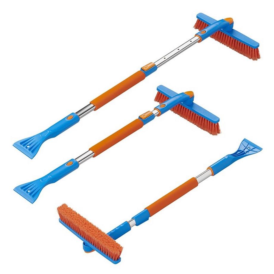 Pricenet  Schneebesen mit Eiskratzer + Teleskopstiel 99-127 cm 