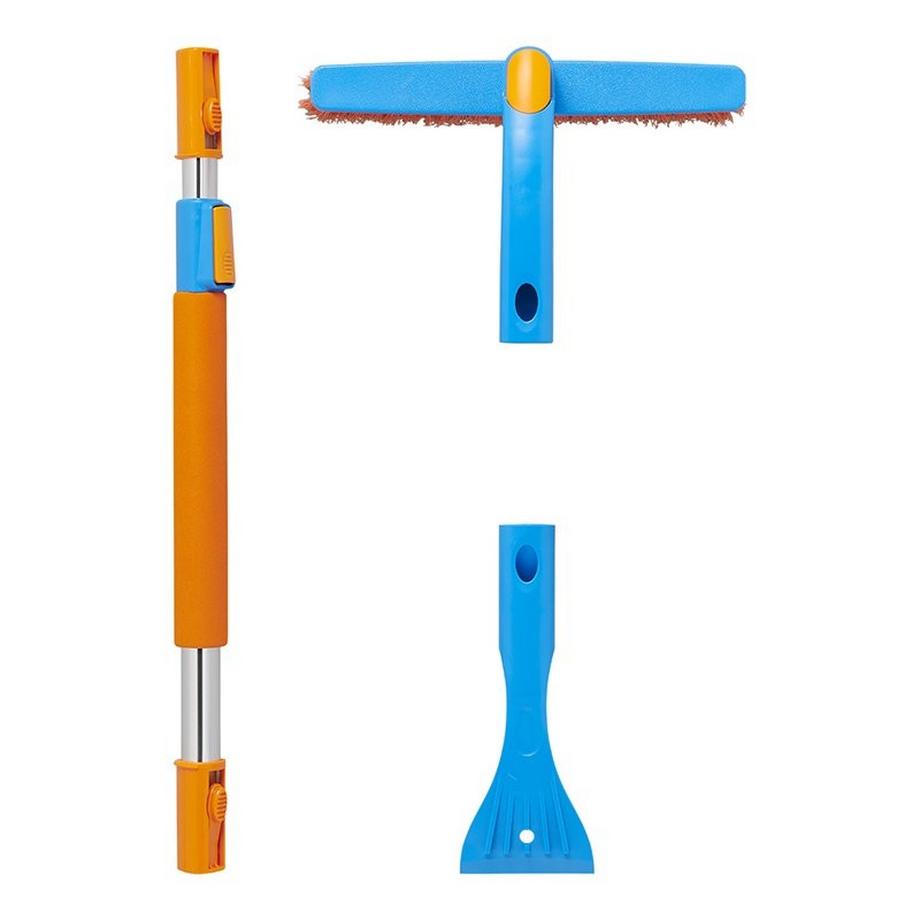 Pricenet  Schneebesen mit Eiskratzer + Teleskopstiel 99-127 cm 