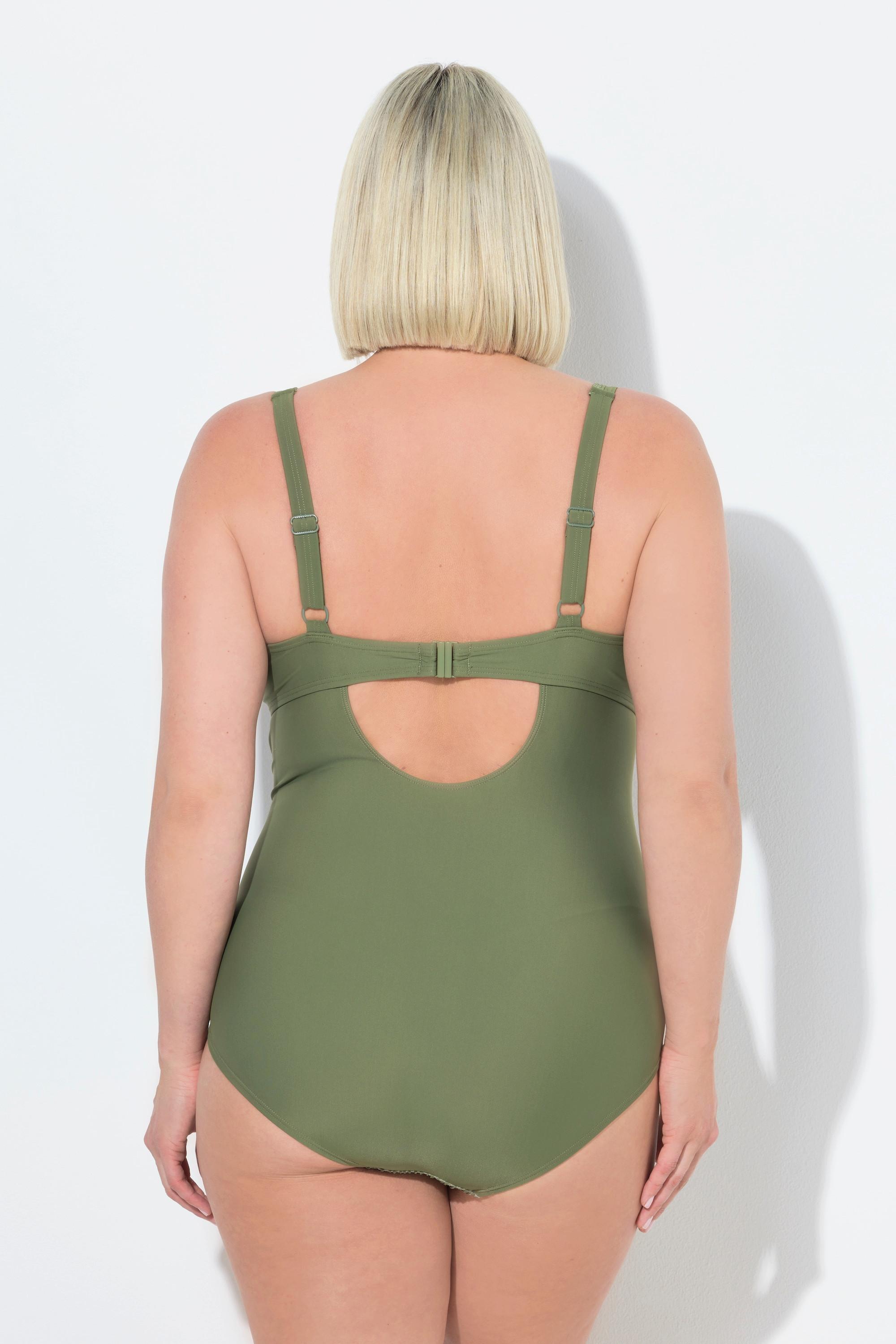 Ulla Popken Costume da bagno coppe morbide ferretto spalline regolabili riciclato  