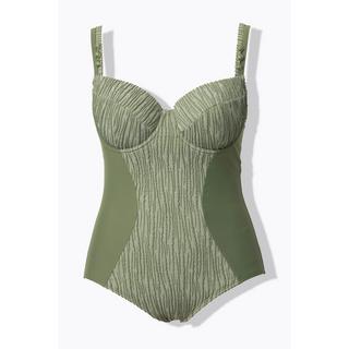 Ulla Popken Costume da bagno coppe morbide ferretto spalline regolabili riciclato  