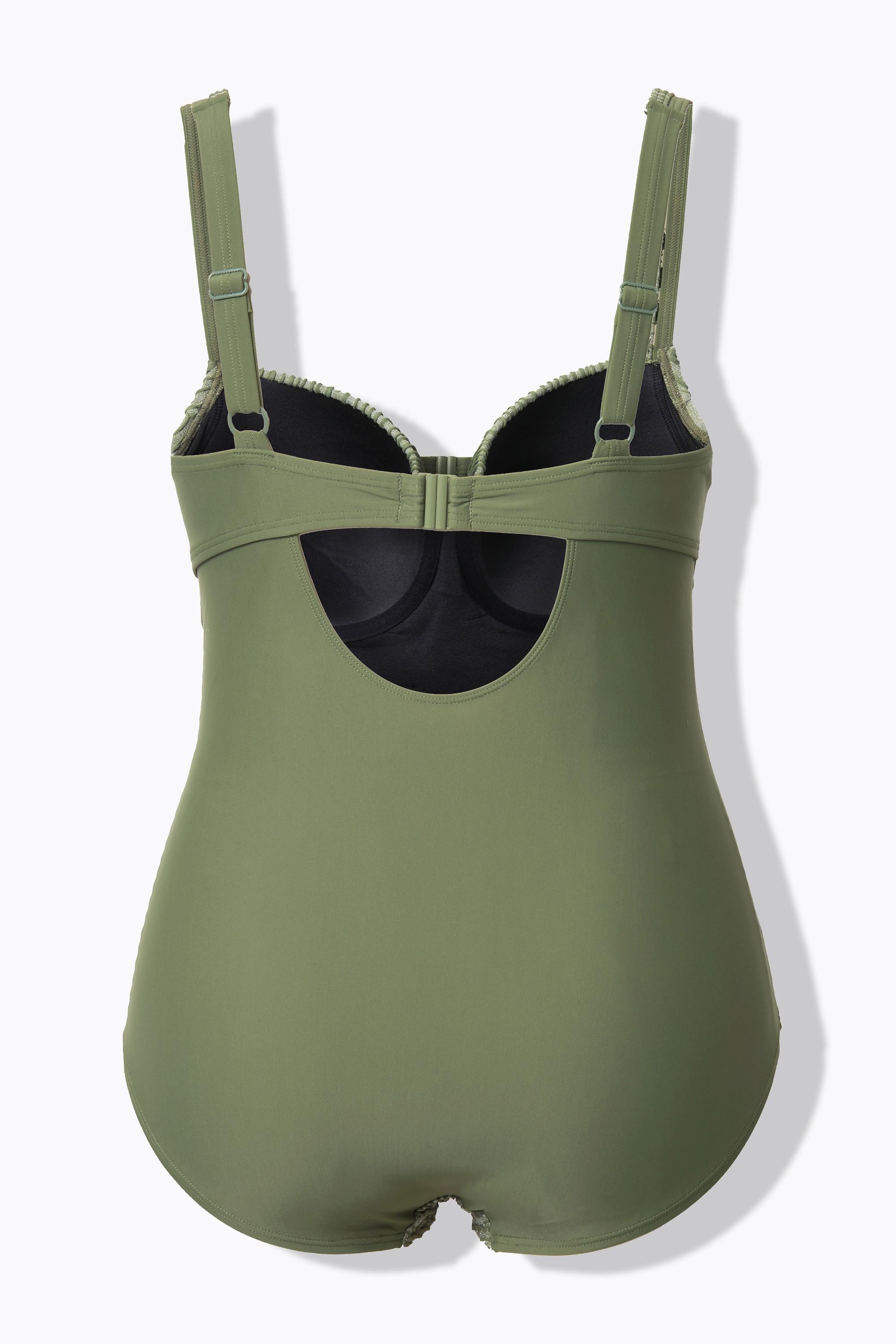 Ulla Popken Costume da bagno coppe morbide ferretto spalline regolabili riciclato  