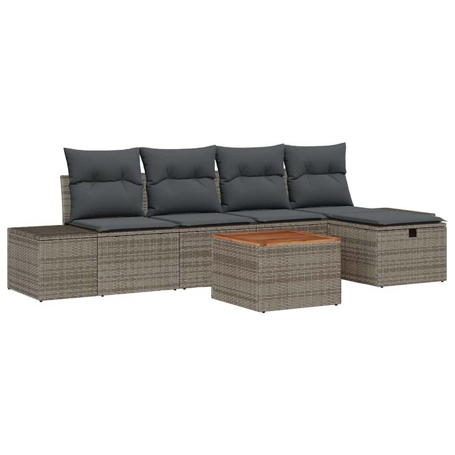 Ensemble de canapé de jardin poly rattan