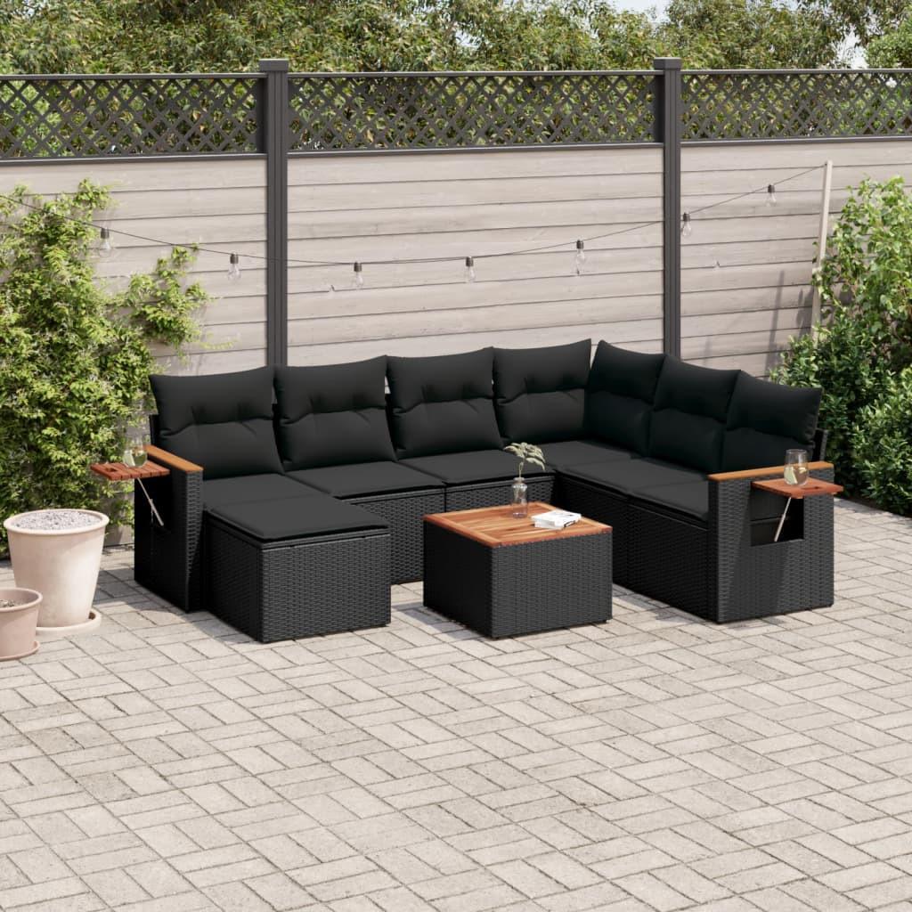 VidaXL Ensemble de canapés de jardin rotin synthétique  