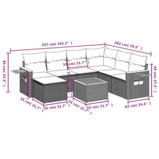 VidaXL Garten sofagarnitur poly-rattan  