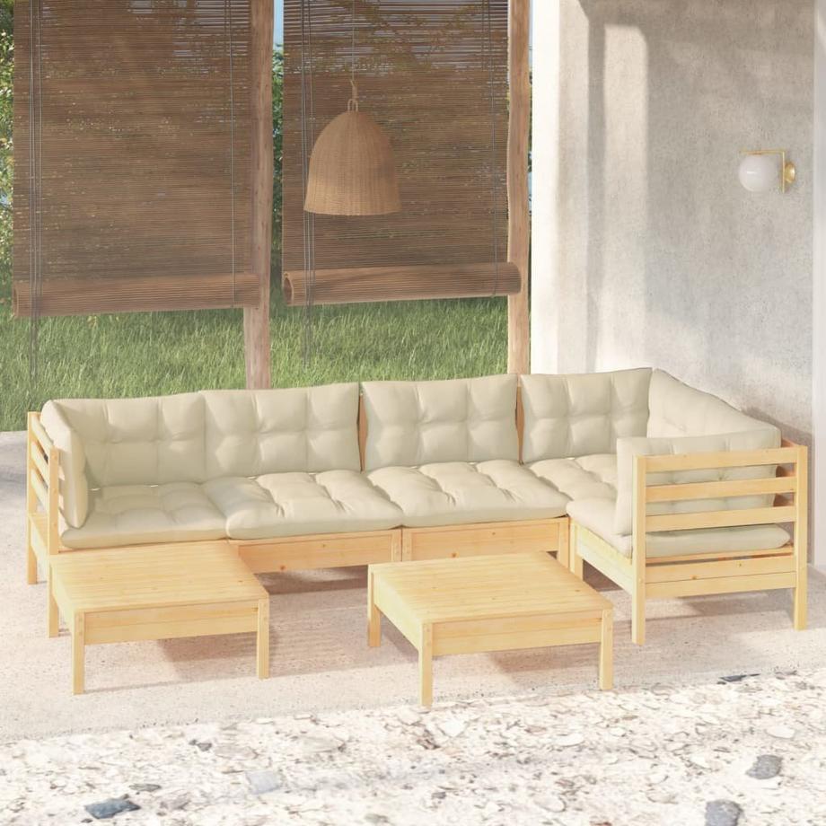 VidaXL set salotto da giardino Legno di pino  
