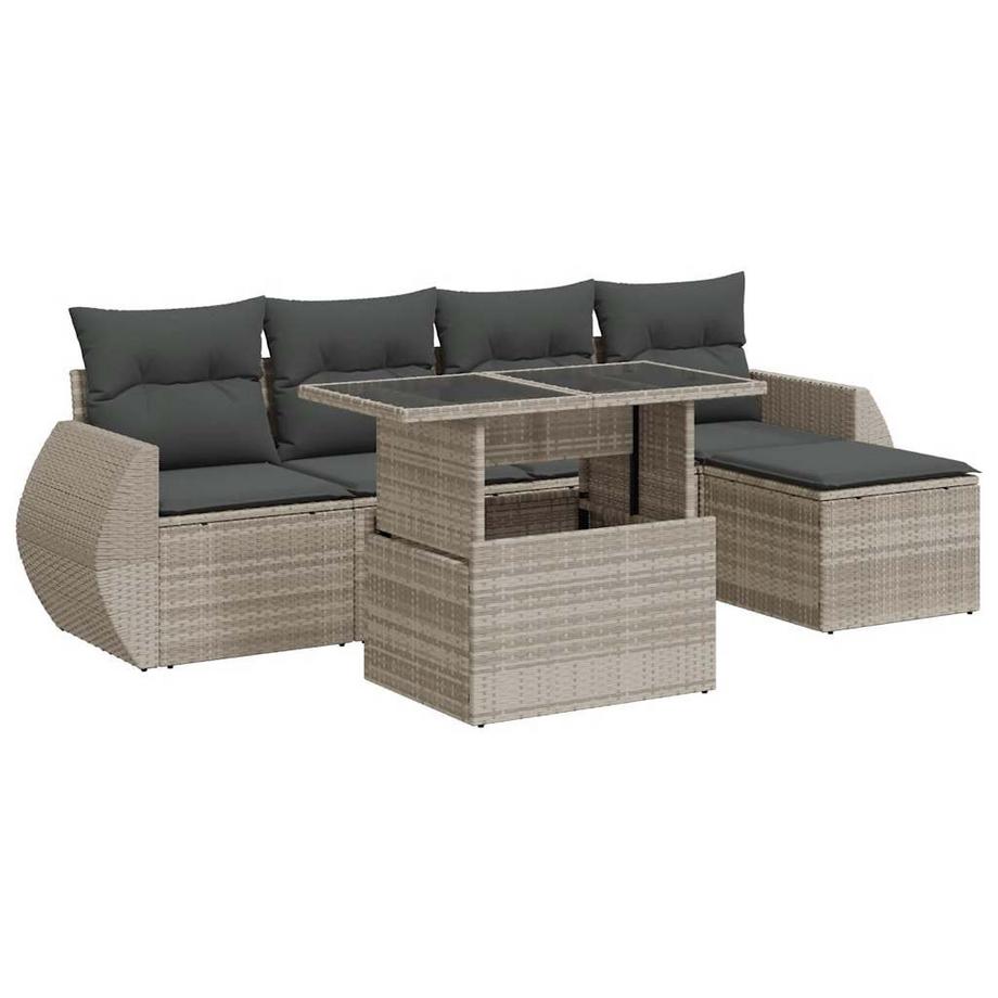 set di divani da giardino Polirattan