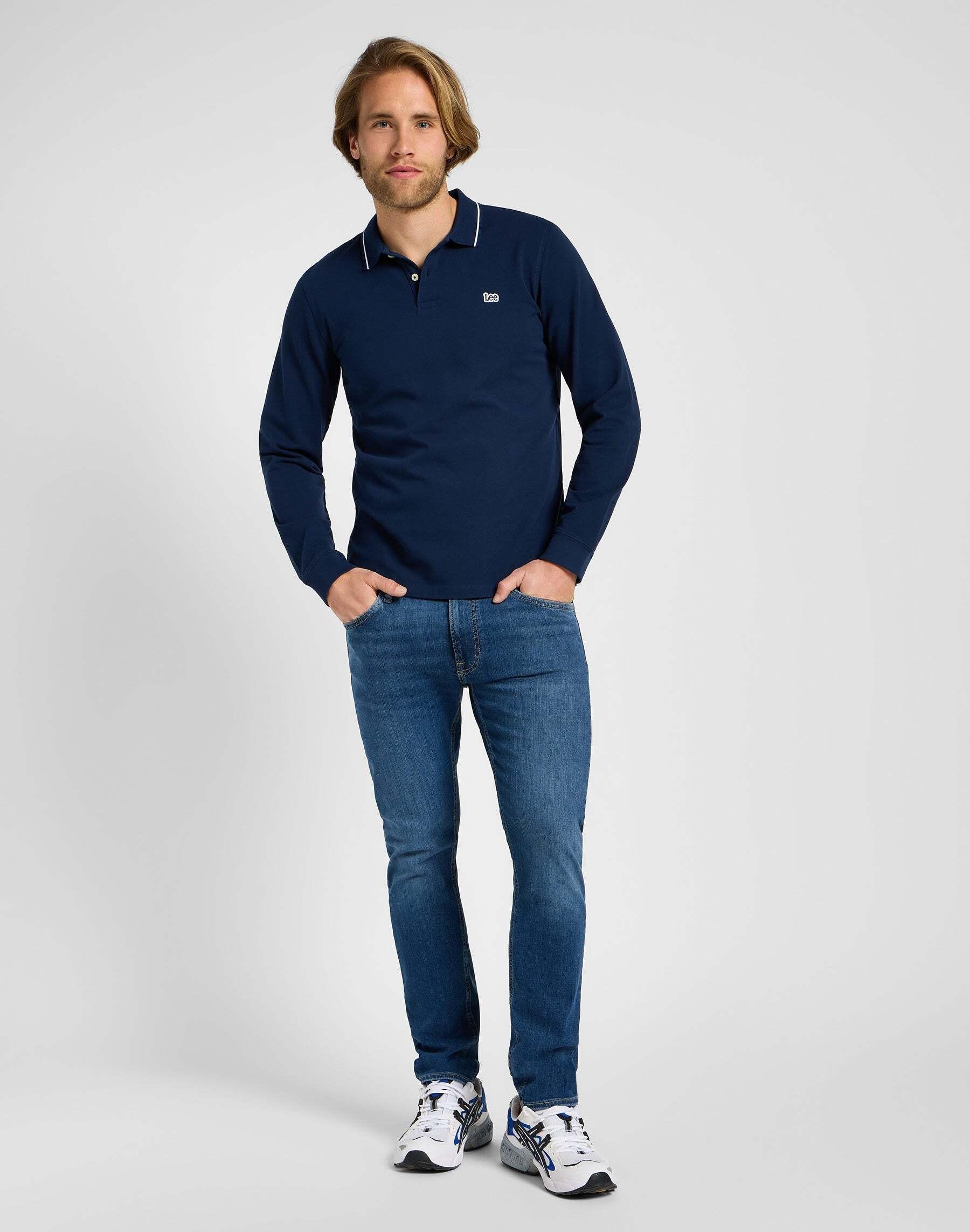 Lee  Langarmpolo Longsleeves Pique Polo 