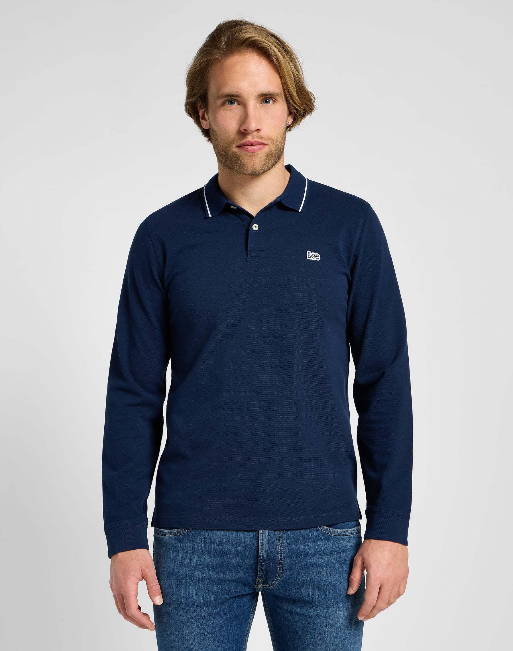 Lee  Langarmpolo Longsleeves Pique Polo 