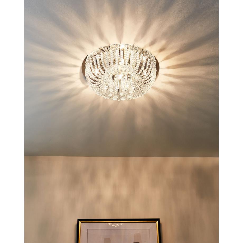 Beliani Lustre en Cristal Glamour DORNAS  