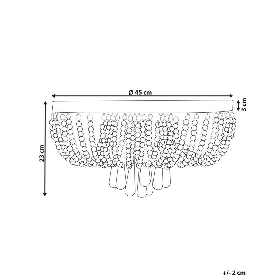 Beliani Lustre en Cristal Glamour DORNAS  