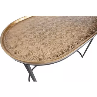 mutoni Beistelltisch Embrace Metall Antique Brass (2er-Set)  