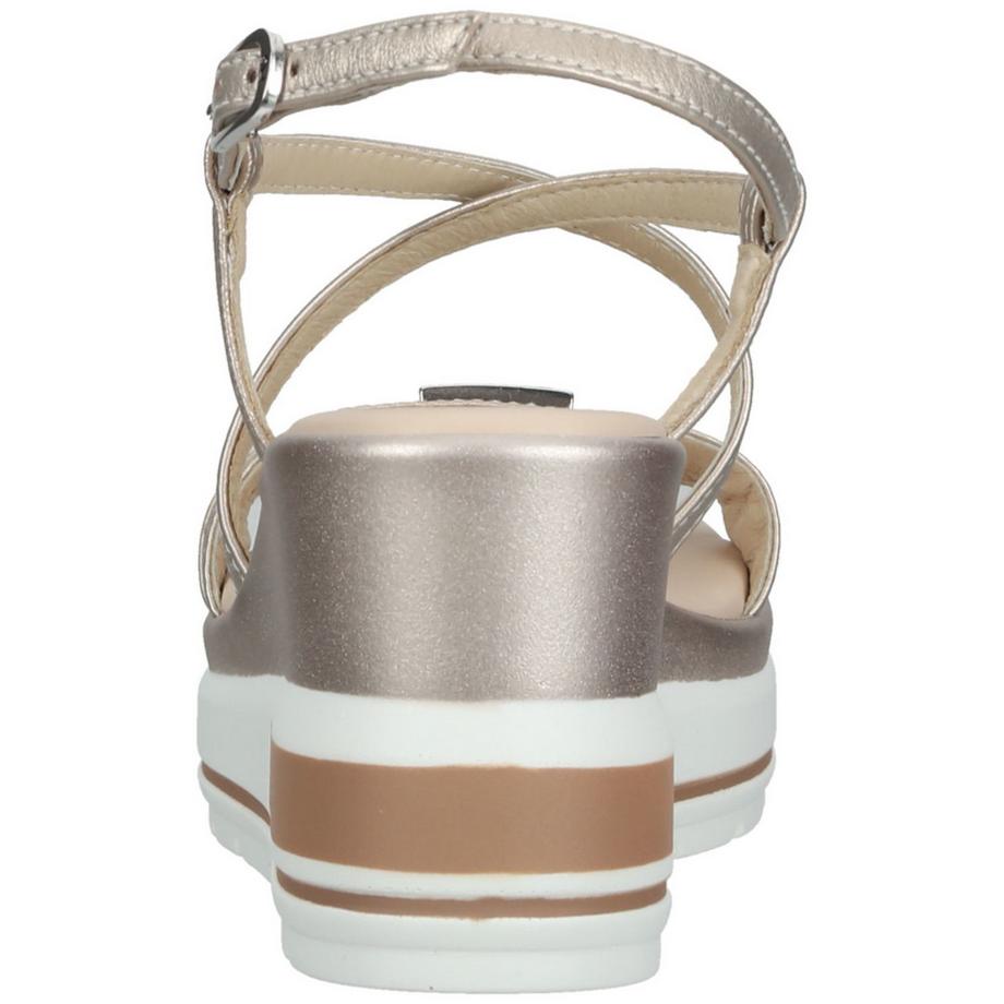 Nero Giardini Keilsandalen mit Metallic-Look  